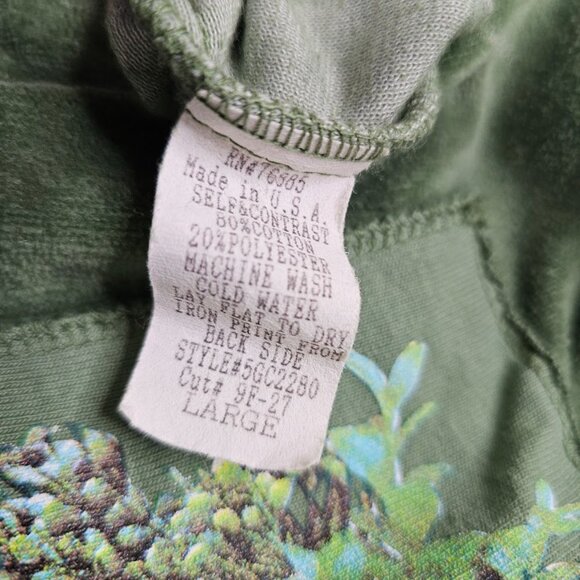 NWT Vintage FROXX Midi Dress GREEN w BLUE Floral YELLOW Bow size L Velour Cotton - Picture 10 of 11